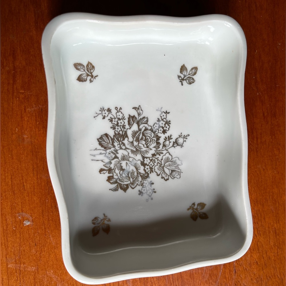 Vintage Porcelaine de France hand painted dish